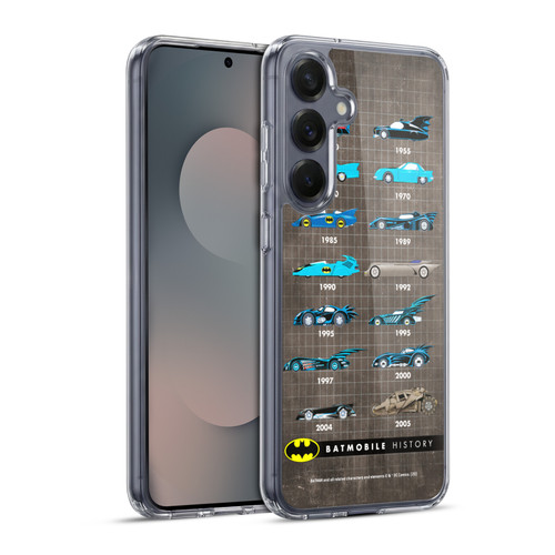 Batman DC Comics Batmobile History Evolution Soft Gel Case for Samsung Galaxy S25+ & MagSafe