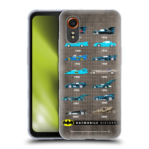 Batman DC Comics Batmobile History Evolution Soft Gel Case for Samsung Galaxy Xcover7 5G