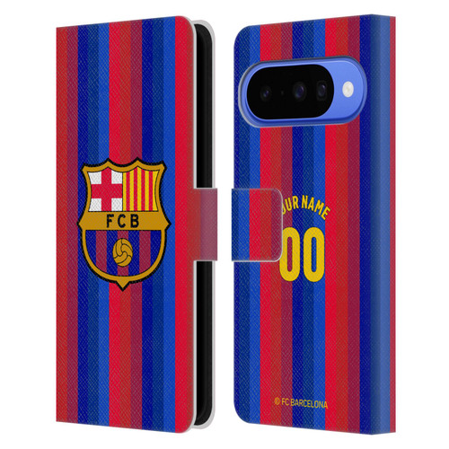 Custom Customised Personalised FC Barcelona 2026/27 Crest Kit Home Leather Book Wallet Case Cover For Google Pixel 10