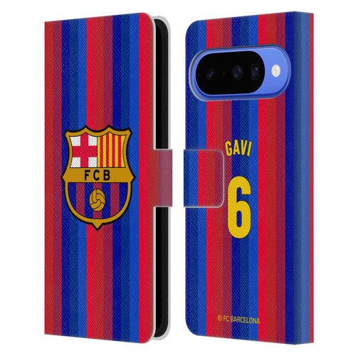 FC Barcelona 2026/27 Players Home Kit Gavi Leather Book Wallet Case Cover For Google Pixel 10