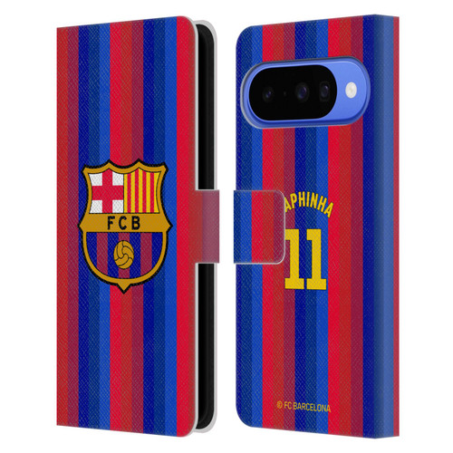 FC Barcelona 2026/27 Players Home Kit Raphinha Leather Book Wallet Case Cover For Google Pixel 10
