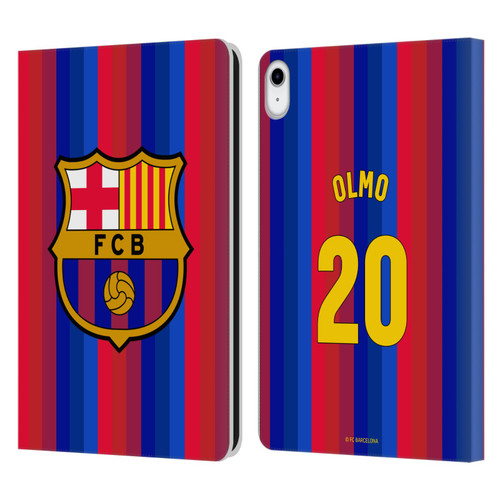 FC Barcelona 2026/27 Players Home Kit Dani Olmo Leather Book Wallet Case Cover For Apple iPad 10.9 2022/2025