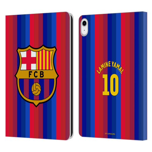 FC Barcelona 2026/27 Players Home Kit Lamine Yamal Leather Book Wallet Case Cover For Apple iPad 10.9 2022/2025