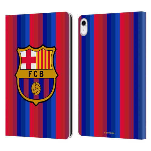 FC Barcelona 2026/27 Crest Kit Home Leather Book Wallet Case Cover For Apple iPad 10.9 2022/2025