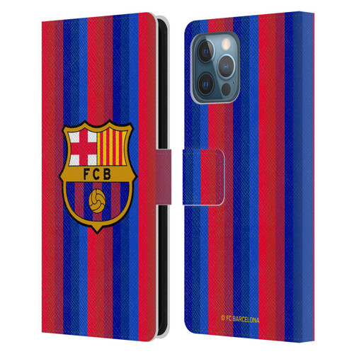FC Barcelona 2026/27 Crest Kit Home Leather Book Wallet Case Cover For Apple iPhone 12 Pro Max