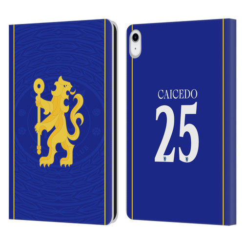 Chelsea Football Club 2026/27 Players Home Kit 1st Group Moisés Caicedo Leather Book Wallet Case Cover For Apple iPad 10.9 2022/2025