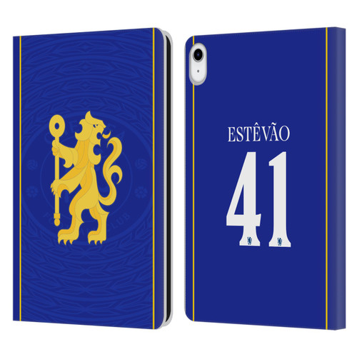 Chelsea Football Club 2026/27 Players Home Kit 1st Group Estêvão Willian Leather Book Wallet Case Cover For Apple iPad 10.9 2022/2025