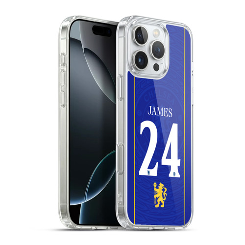 Chelsea Football Club 2026/27 Players Home Kit 1st Group Reece James Soft Gel Case for Apple iPhone 16 Pro Max & MagSafe
