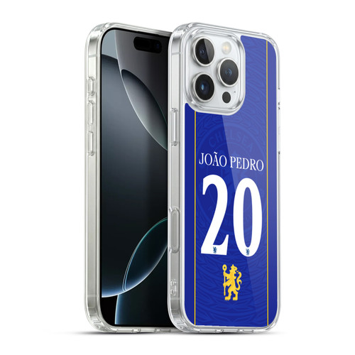 Chelsea Football Club 2026/27 Players Home Kit 1st Group João Pedro Soft Gel Case for Apple iPhone 16 Pro Max & MagSafe