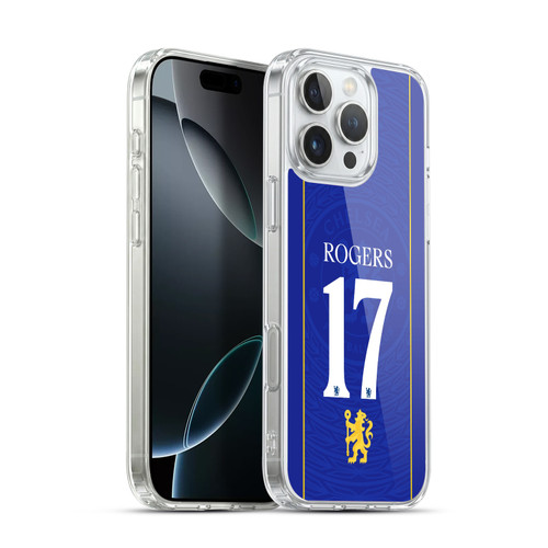 Chelsea Football Club 2026/27 Players Home Kit 1st Group Morgan Rogers Soft Gel Case for Apple iPhone 16 Pro Max & MagSafe