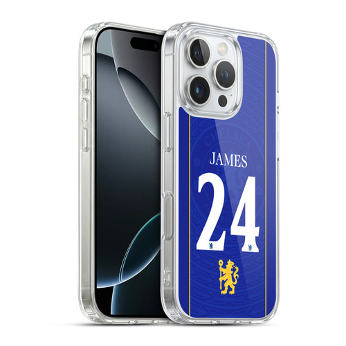 Chelsea Football Club 2026/27 Players Home Kit 1st Group Reece James Soft Gel Case for Apple iPhone 16 Pro & MagSafe