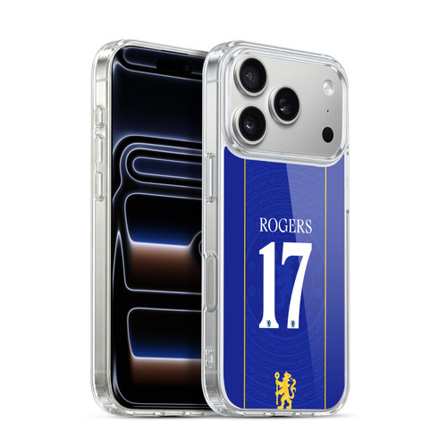Chelsea Football Club 2026/27 Players Home Kit 1st Group Morgan Rogers Soft Gel Case for Apple iPhone 17 Pro