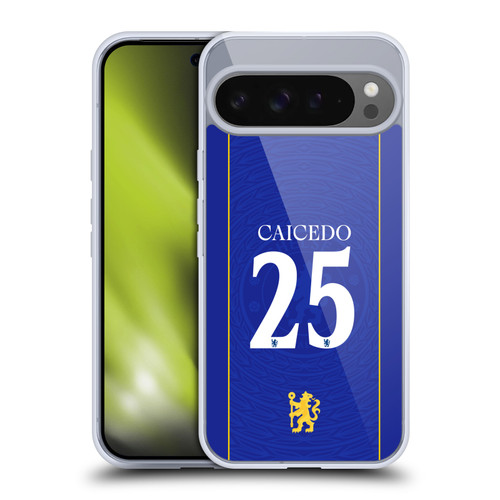 Chelsea Football Club 2026/27 Players Home Kit 1st Group Moisés Caicedo Soft Gel Case for Google Pixel 9 Pro XL