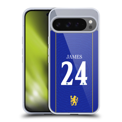 Chelsea Football Club 2026/27 Players Home Kit 1st Group Reece James Soft Gel Case for Google Pixel 9 Pro XL