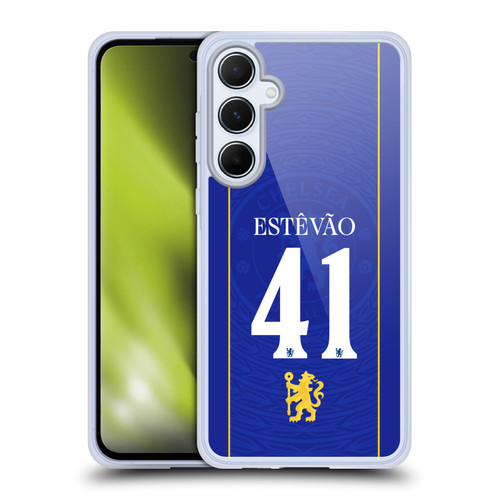 Chelsea Football Club 2026/27 Players Home Kit 1st Group Estêvão Willian Soft Gel Case for Samsung Galaxy A55 5G