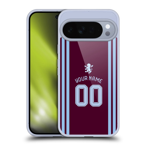 Custom Customised Personalised Aston Villa FC 2026/27 Crest Kit Home Soft Gel Case for Google Pixel 10 Pro XL