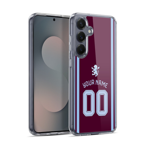 Custom Customised Personalised Aston Villa FC 2026/27 Crest Kit Home Soft Gel Case for Samsung Galaxy S25+ & MagSafe