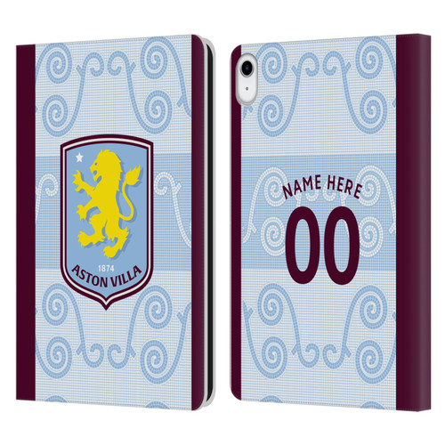 Custom Customised Personalised Aston Villa FC 2026/27 Crest Kit Third Leather Book Wallet Case Cover For Apple iPad 10.9 2022/2025