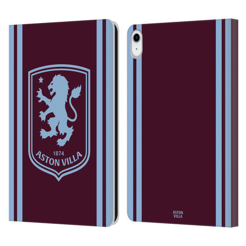 Aston Villa Football Club 2026/27 Crest Kit Home Leather Book Wallet Case Cover For Apple iPad 10.9 2022/2025