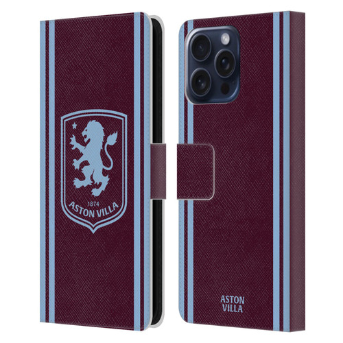 Aston Villa Football Club 2026/27 Crest Kit Home Leather Book Wallet Case Cover For Samsung Galaxy S25 FE