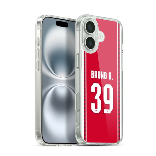 Arsenal FC 2026/27 Players Home Kit 1st Group Bruno Guimarães Soft Gel Case for Apple iPhone 16 Plus & MagSafe