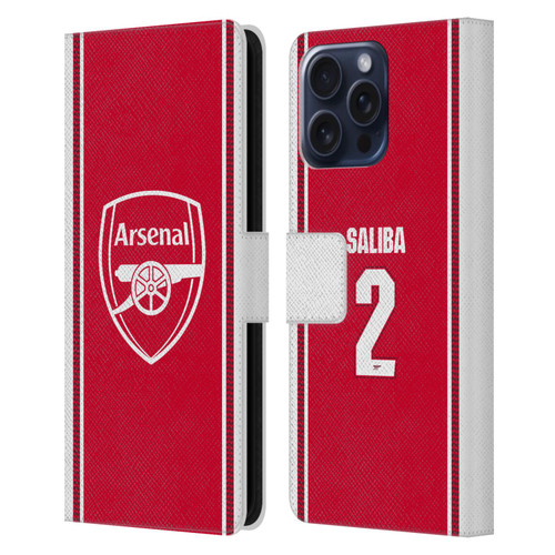 Arsenal FC 2026/27 Players Home Kit 1st Group William Saliba Leather Book Wallet Case Cover For Samsung Galaxy S25 FE