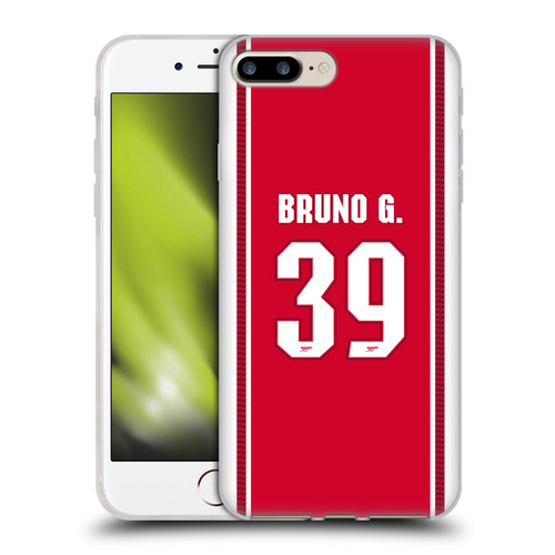 Arsenal FC 2026/27 Players Home Kit 1st Group Bruno Guimarães Soft Gel Case for Apple iPhone 7 Plus / 8 Plus & MagSafe