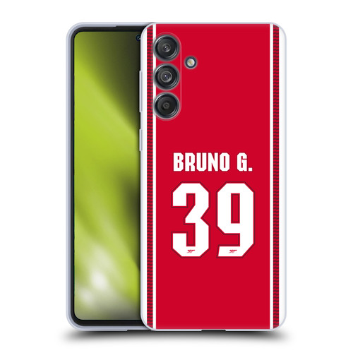 Arsenal FC 2026/27 Players Home Kit 1st Group Bruno Guimarães Soft Gel Case for Samsung Galaxy M55 5G