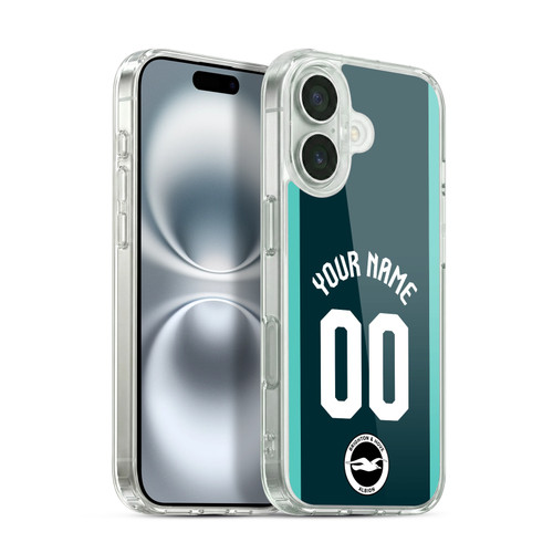 Custom Customised Personalised Brighton & Hove Albion F.C 2026/27 Badge Kit Third Soft Gel Case for Apple iPhone 16 & MagSafe