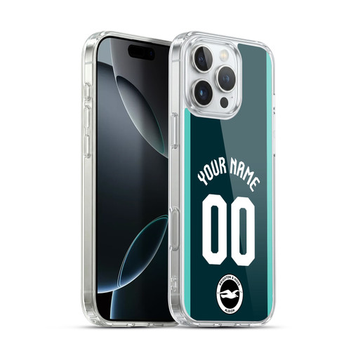Custom Customised Personalised Brighton & Hove Albion F.C 2026/27 Badge Kit Third Soft Gel Case for Apple iPhone 16 Pro Max & MagSafe