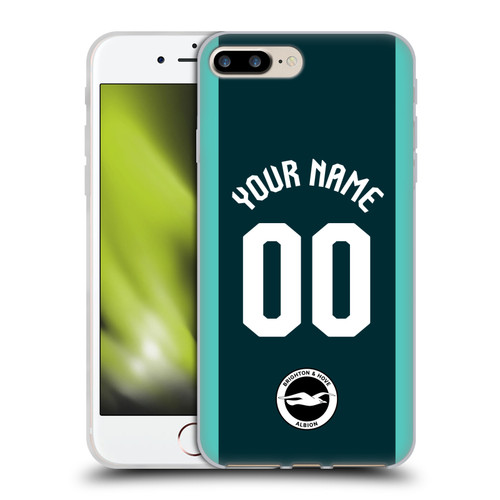 Custom Customised Personalised Brighton & Hove Albion F.C 2026/27 Badge Kit Third Soft Gel Case for Apple iPhone 7 Plus / 8 Plus & MagSafe