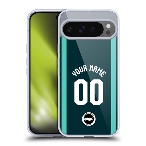 Custom Customised Personalised Brighton & Hove Albion F.C 2026/27 Badge Kit Third Soft Gel Case for Google Pixel 9 Pro XL