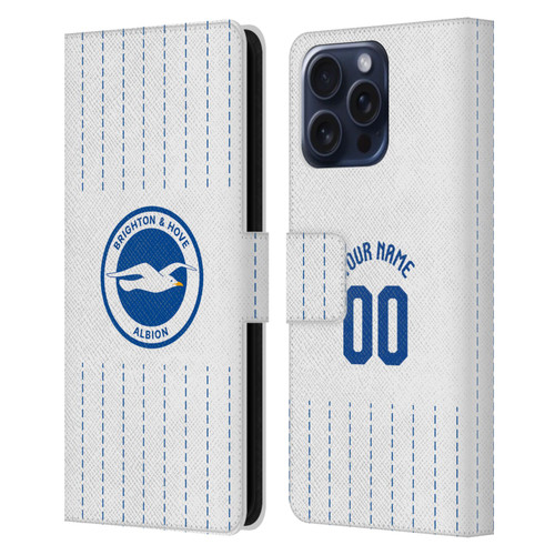 Custom Customised Personalised Brighton & Hove Albion F.C 2026/27 Badge Kit Away Leather Book Wallet Case Cover For Samsung Galaxy S25 FE