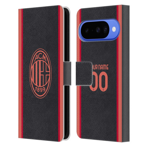 Custom Customised Personalised AC Milan 2026/27 Crest Kit Third Leather Book Wallet Case Cover For Google Pixel 10