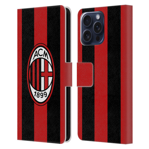 AC Milan 2026/27 Crest Kit Home Leather Book Wallet Case Cover For Samsung Galaxy S25 FE