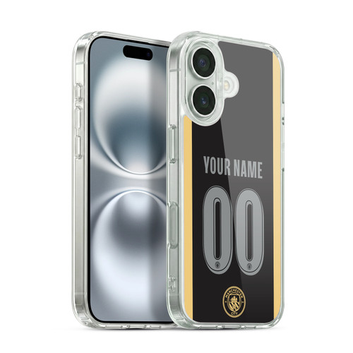 Custom Customised Personalised Manchester City Man City FC 2026/27 Badge Kit Away Soft Gel Case for Apple iPhone 16 & MagSafe
