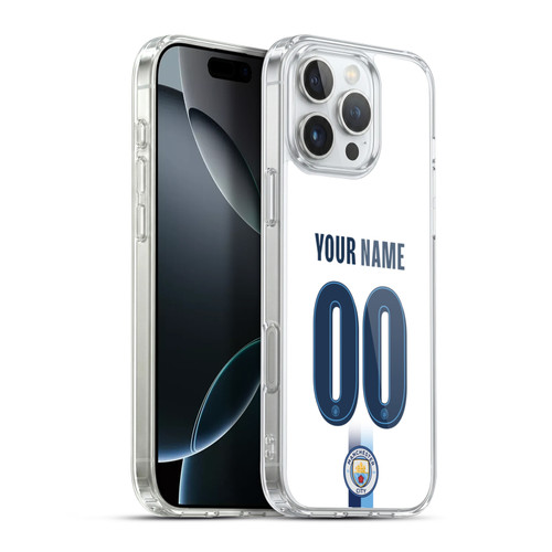 Custom Customised Personalised Manchester City Man City FC 2026/27 Badge Kit Third Soft Gel Case for Apple iPhone 16 Pro Max & MagSafe