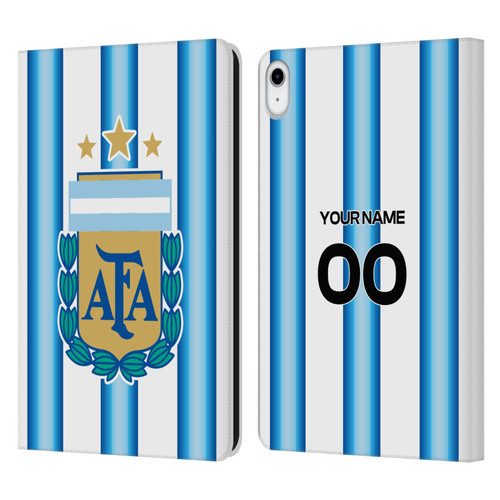 Custom Customized Argentina National Football Team 2026 Crest Kit Home Leather Book Wallet Case Cover For Apple iPad 10.9 2022/2025