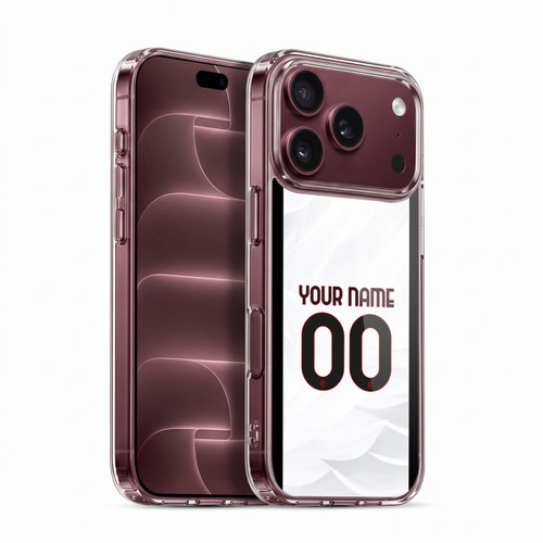 Custom Customised Personalised AC Milan 2026/27 Crest Kit Away Soft Gel Case for Apple iPhone 18 Pro