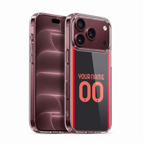 Custom Customised Personalised AC Milan 2026/27 Crest Kit Third Soft Gel Case for Apple iPhone 18 Pro