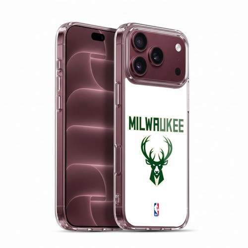 NBA Milwaukee Bucks Logo White Design Soft Gel Case for Apple iPhone 18 Pro Max