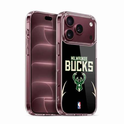 NBA Milwaukee Bucks Logo Black Design Soft Gel Case for Apple iPhone 18 Pro