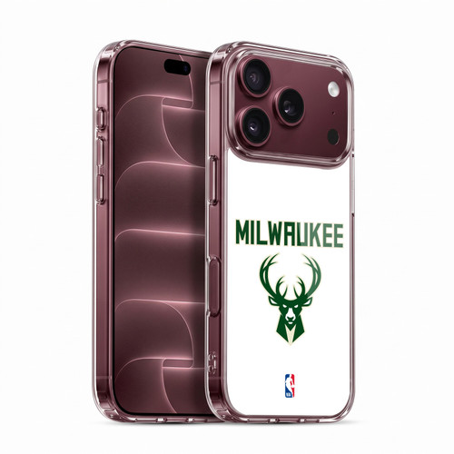 NBA Milwaukee Bucks Logo White Design Soft Gel Case for Apple iPhone 18 Pro