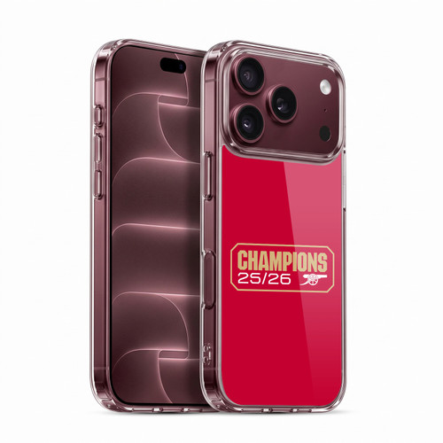 Arsenal FC 2025-26 Champions Red Soft Gel Case for Apple iPhone 18 Pro