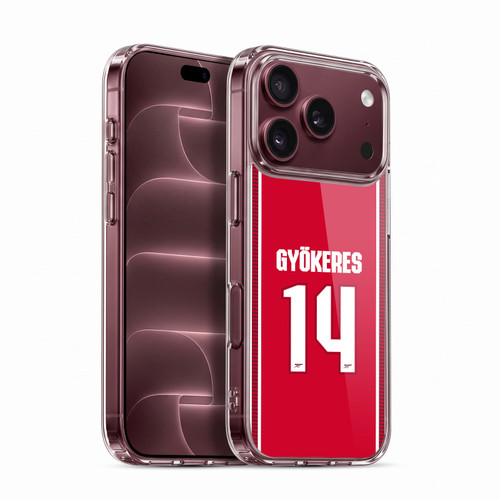 Arsenal FC 2026/27 Players Home Kit 1st Group Viktor Gyökeres Soft Gel Case for Apple iPhone 18 Pro