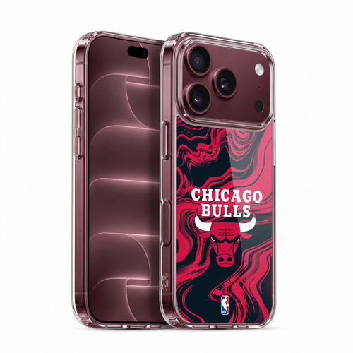NBA Chicago Bulls Marble Agates Soft Gel Case for Apple iPhone 18 Pro