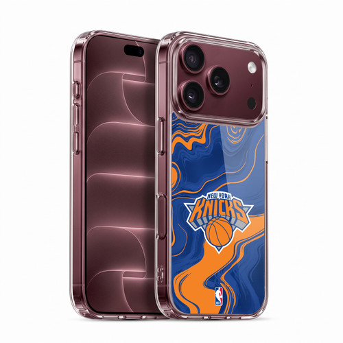 NBA New York Knicks Marble Agates Soft Gel Case for Apple iPhone 18 Pro