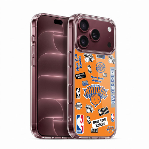 NBA New York Knicks Sticker Collage Soft Gel Case for Apple iPhone 18 Pro