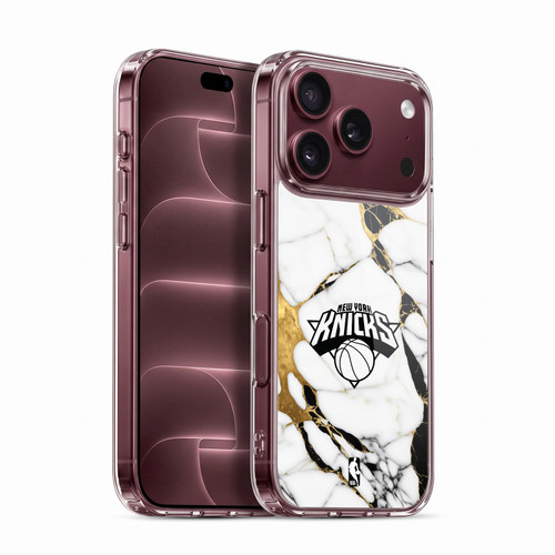 NBA New York Knicks White Marble Soft Gel Case for Apple iPhone 18 Pro