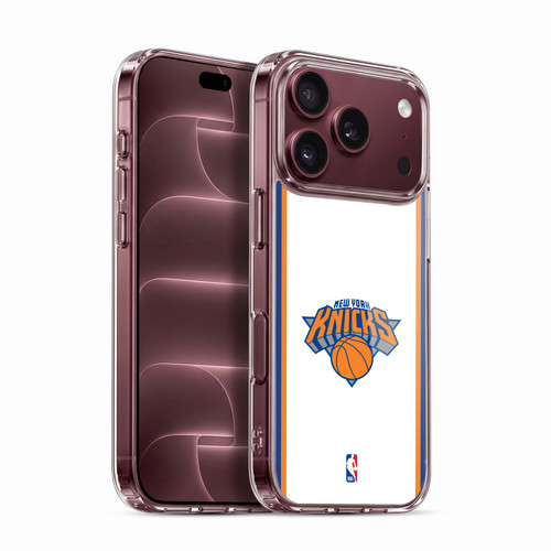 NBA New York Knicks Logo White Design Soft Gel Case for Apple iPhone 18 Pro